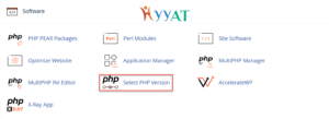 Select PHP Version e