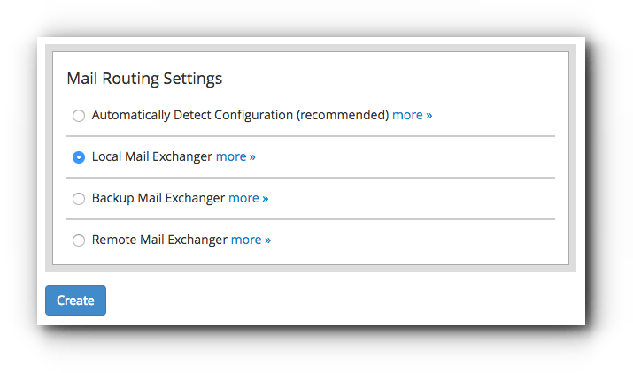 mail routing settings