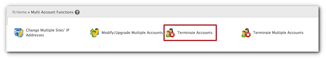 terminate accounts whm