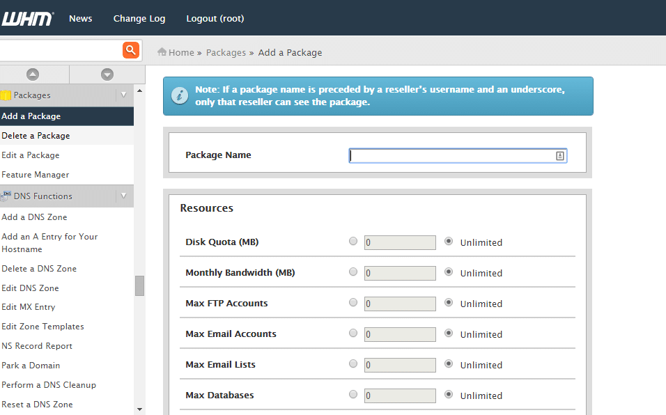 package resource