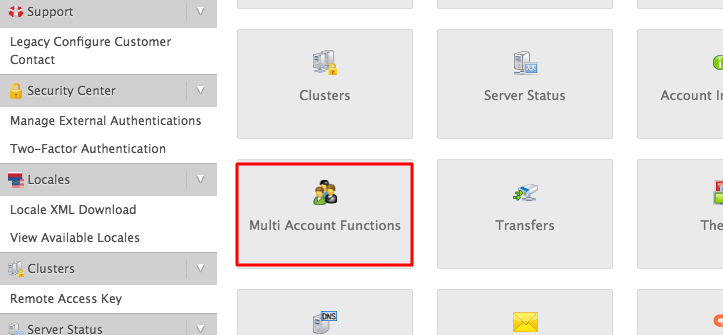 navigate to accounts section