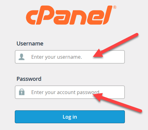 login cpanel